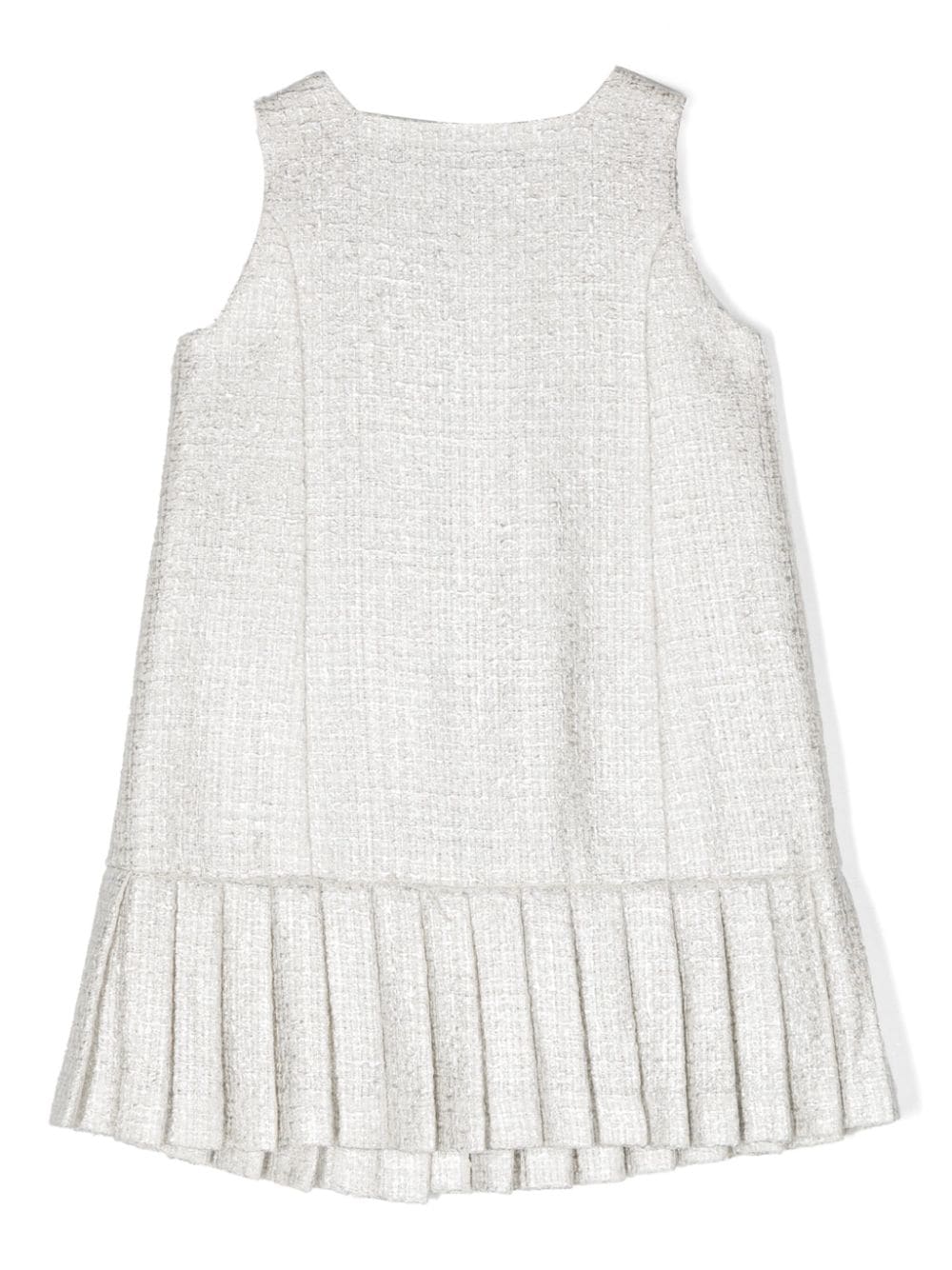 Shop Versace Double-breasted Metallic Tweed Minidress In White