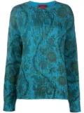 Pierre-Louis Mascia floral-print wool jumper - Blue
