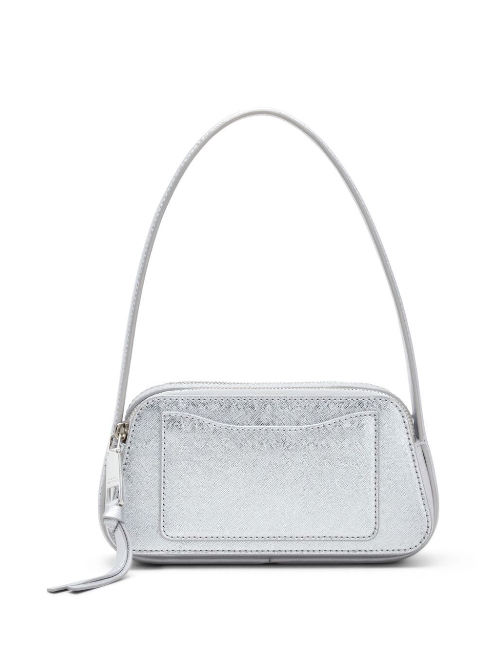 Shop Marc Jacobs The Metallic Slingshot Shoulder Bag In Silver