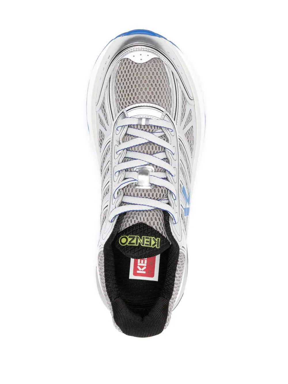 Shop Kenzo Pace Lace-up Sneakers In Silver