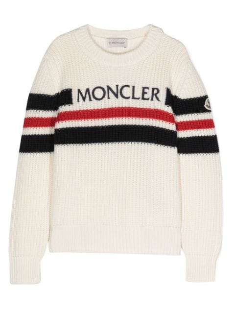 Moncler Enfant intarsia-knit logo jumper
