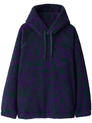 Burberry rose print Fleece Hoodie Green FARFETCH IE