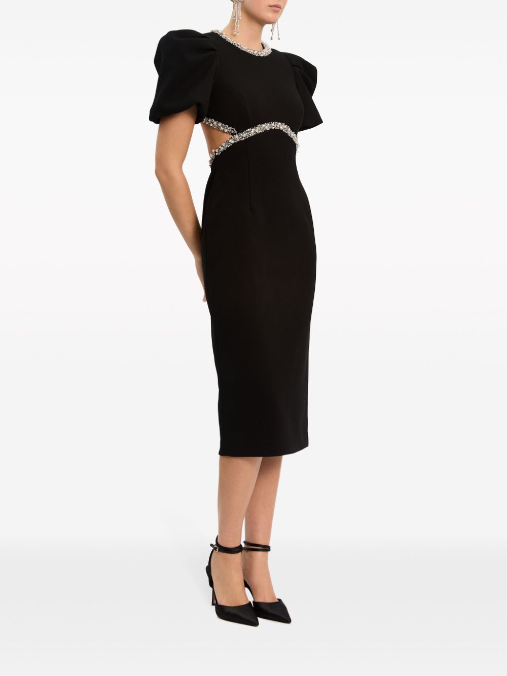 Rebecca Vallance Midi-jurk met uitgesneden detail - Zwart