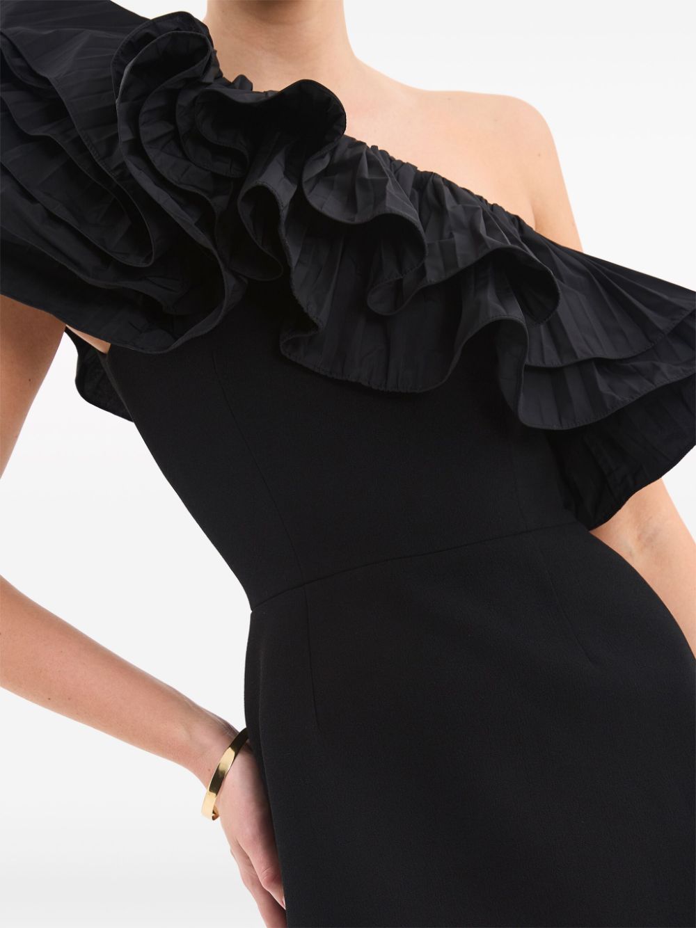 Rebecca Vallance Asymmetrische mini-jurk Zwart