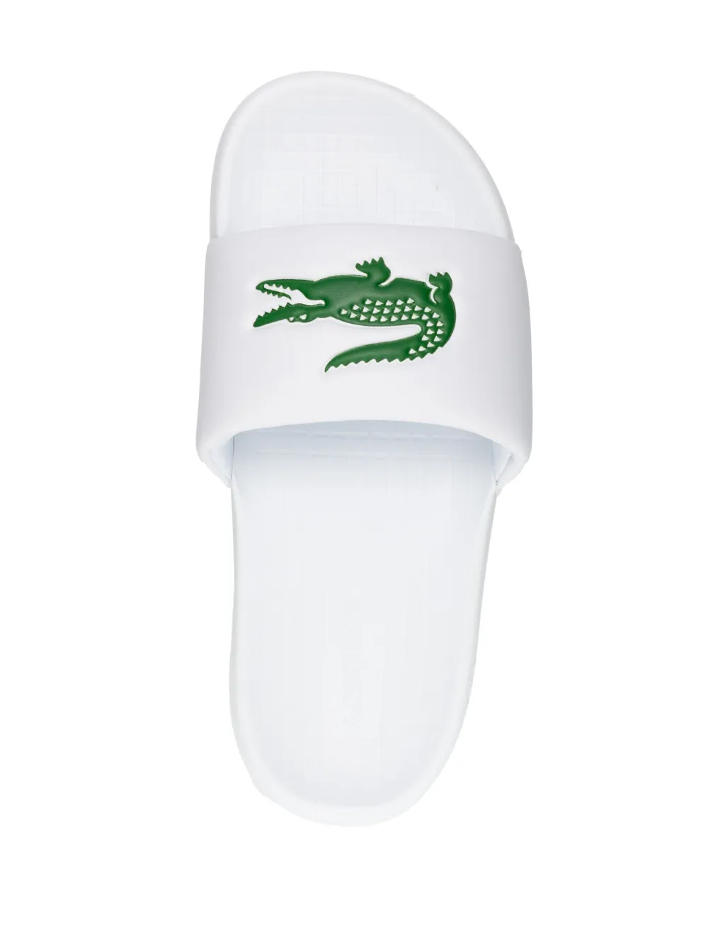 Lacoste Croco 1.0 rubber slides White