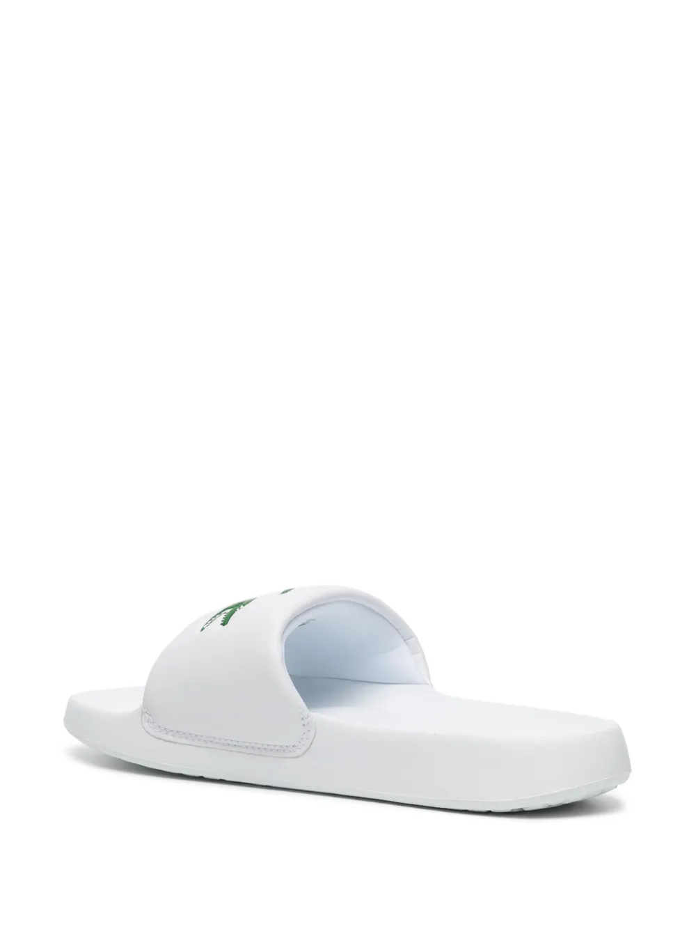 Lacoste Croco 1.0 rubber slides White