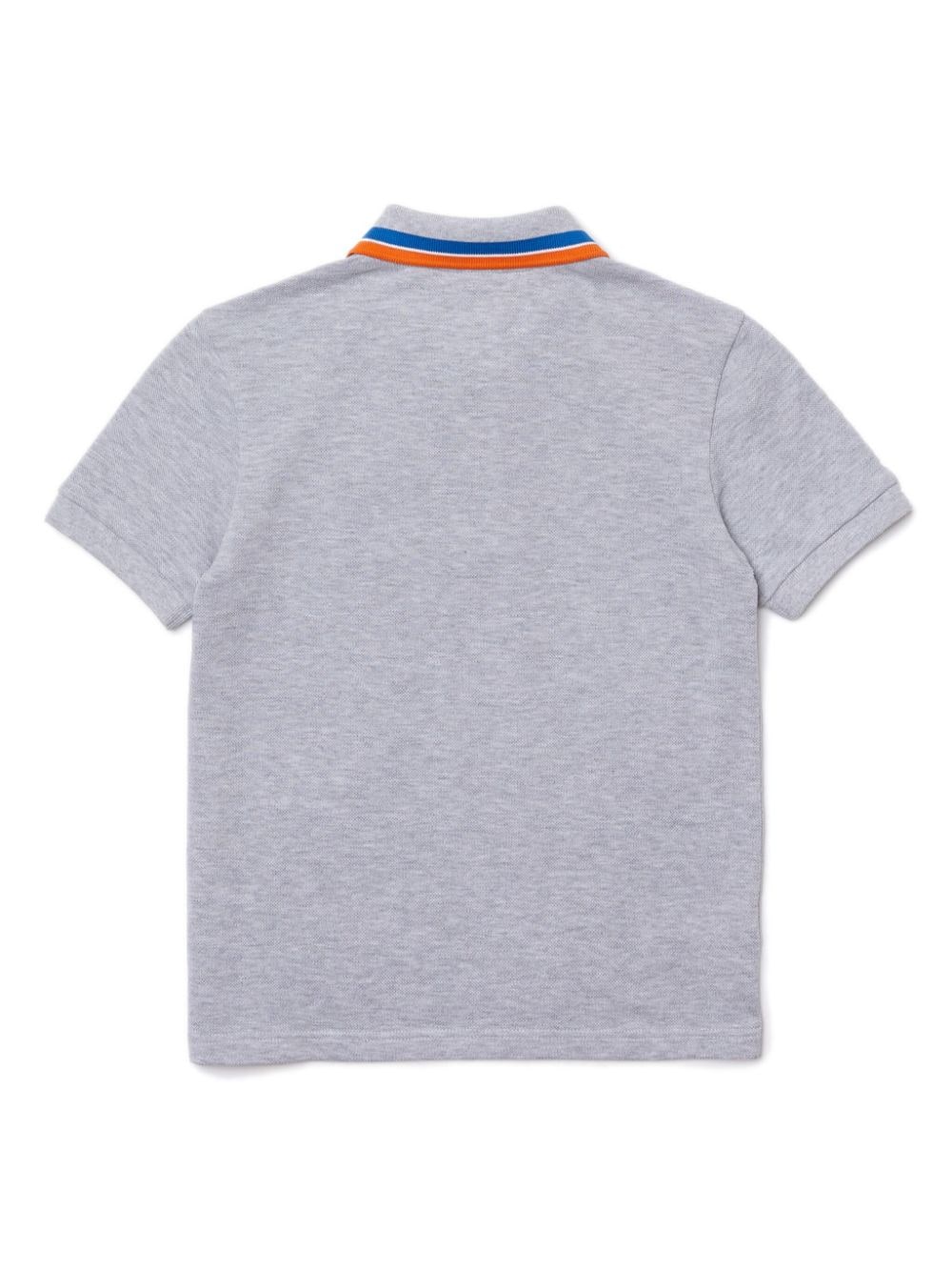 Lacoste Kids Poloshirt met gestreepte kraag - Grijs