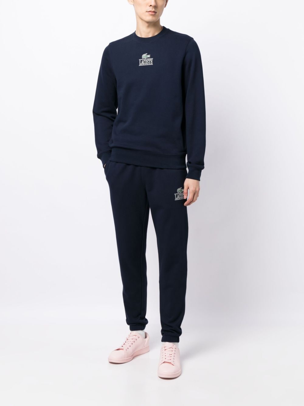 Lacoste Sweater met logoprint - Blauw