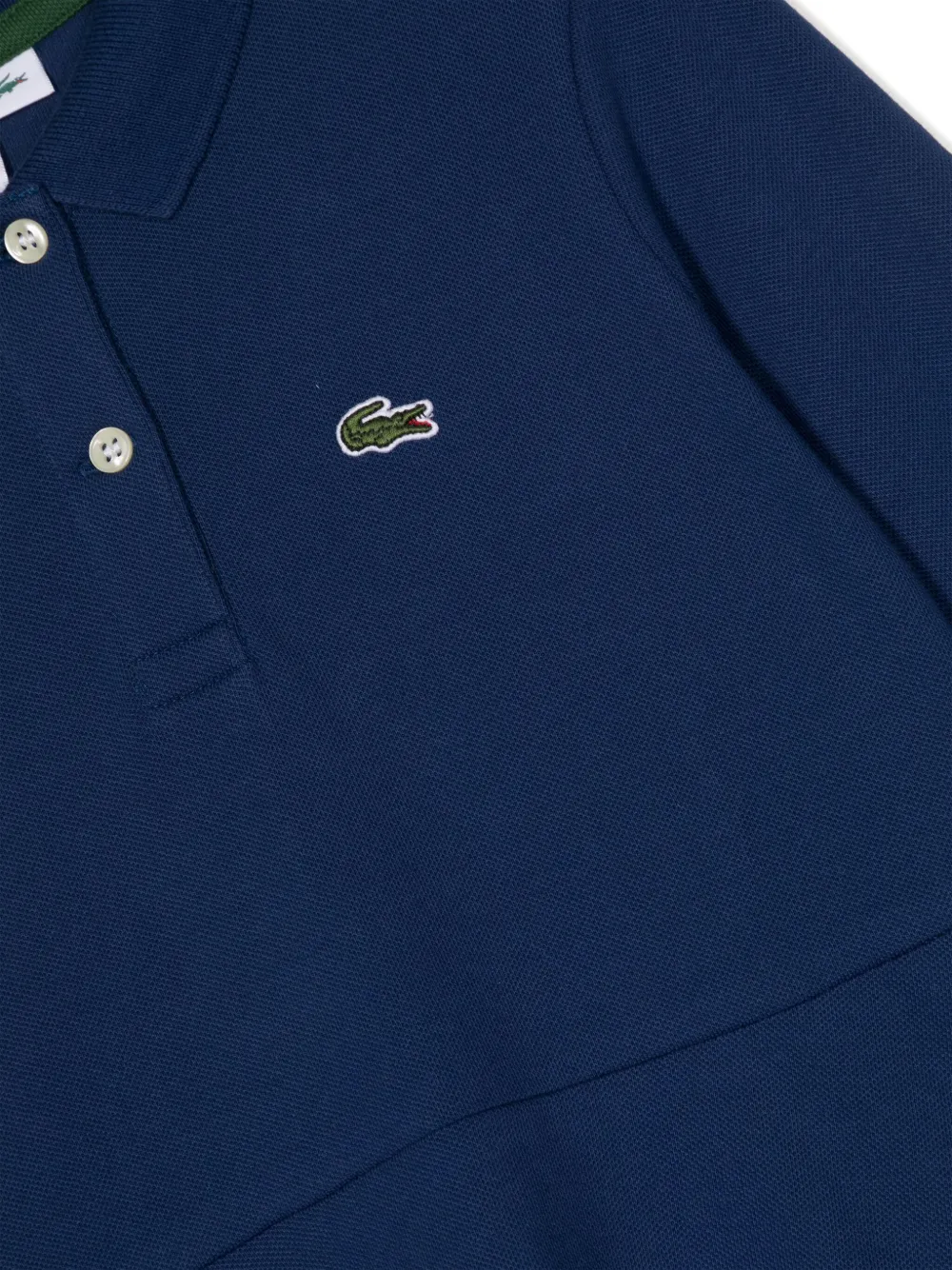 Lacoste Kids Polojurk met geborduurd logo Blauw