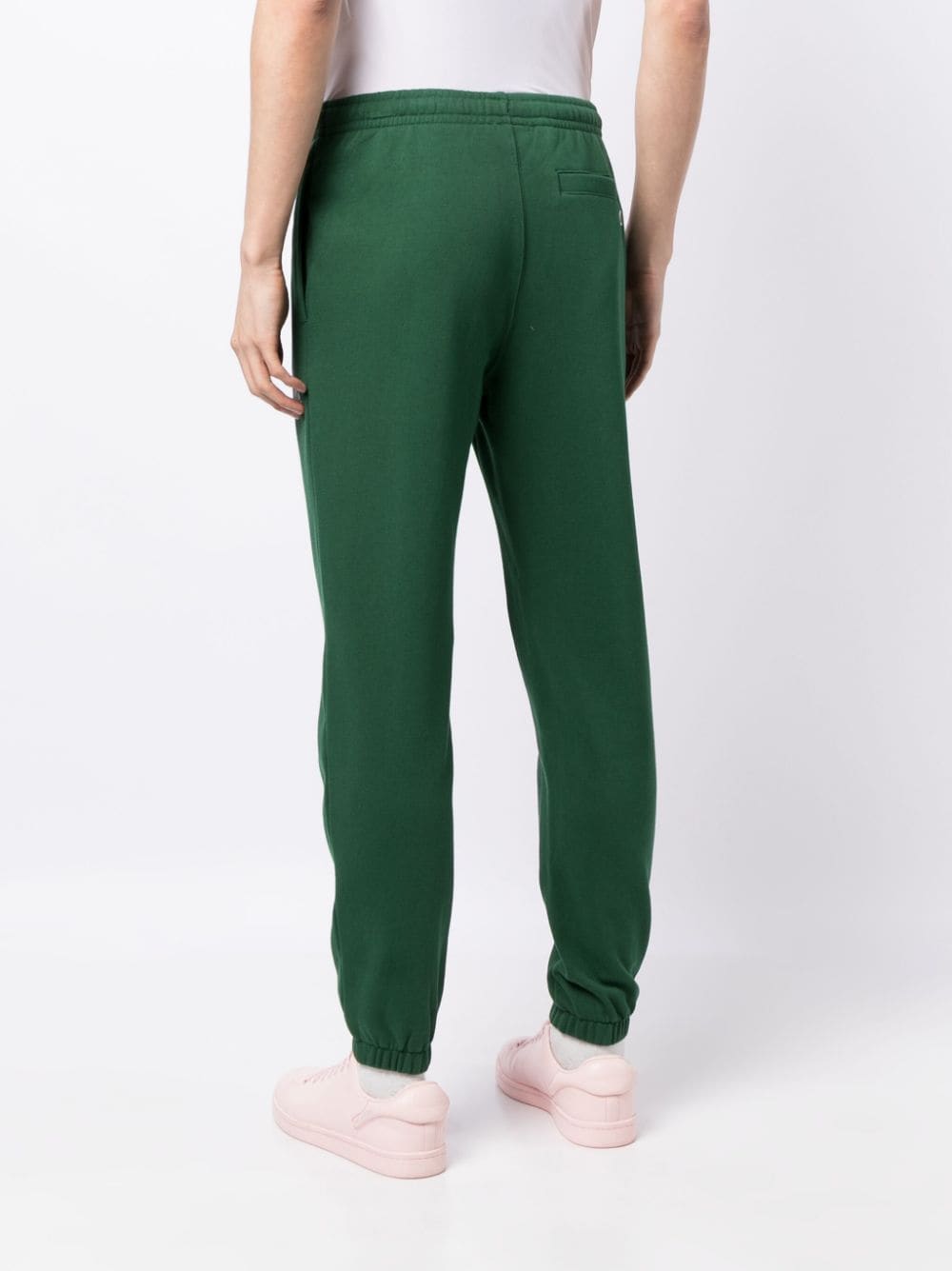 Shop Lacoste Logo-print Cotton Track Pants In Green