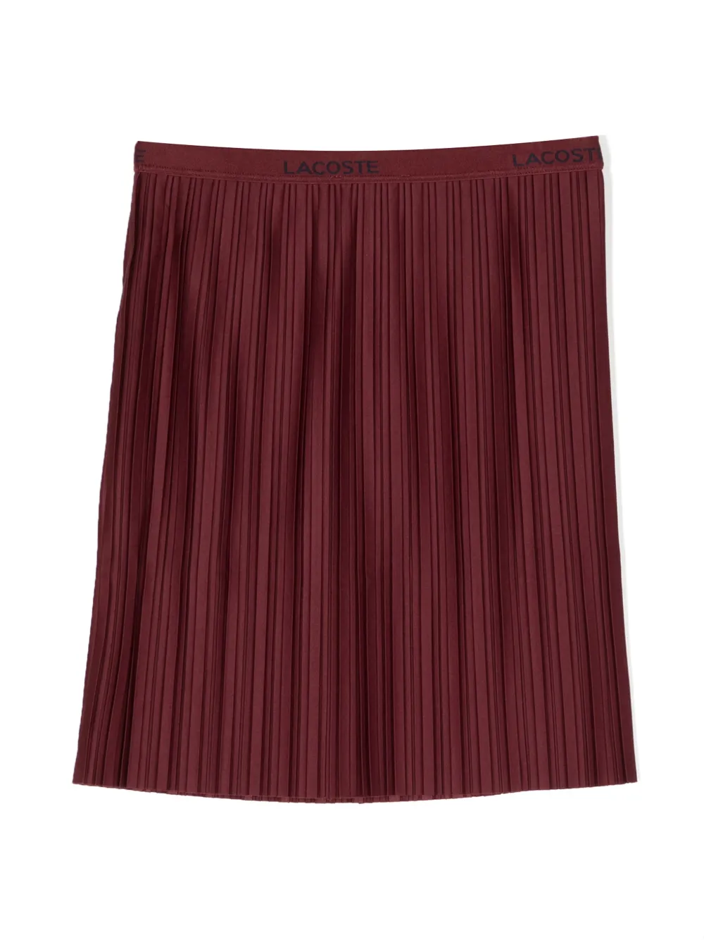 Lacoste Kids logo-waistband pleated skirt - Rood