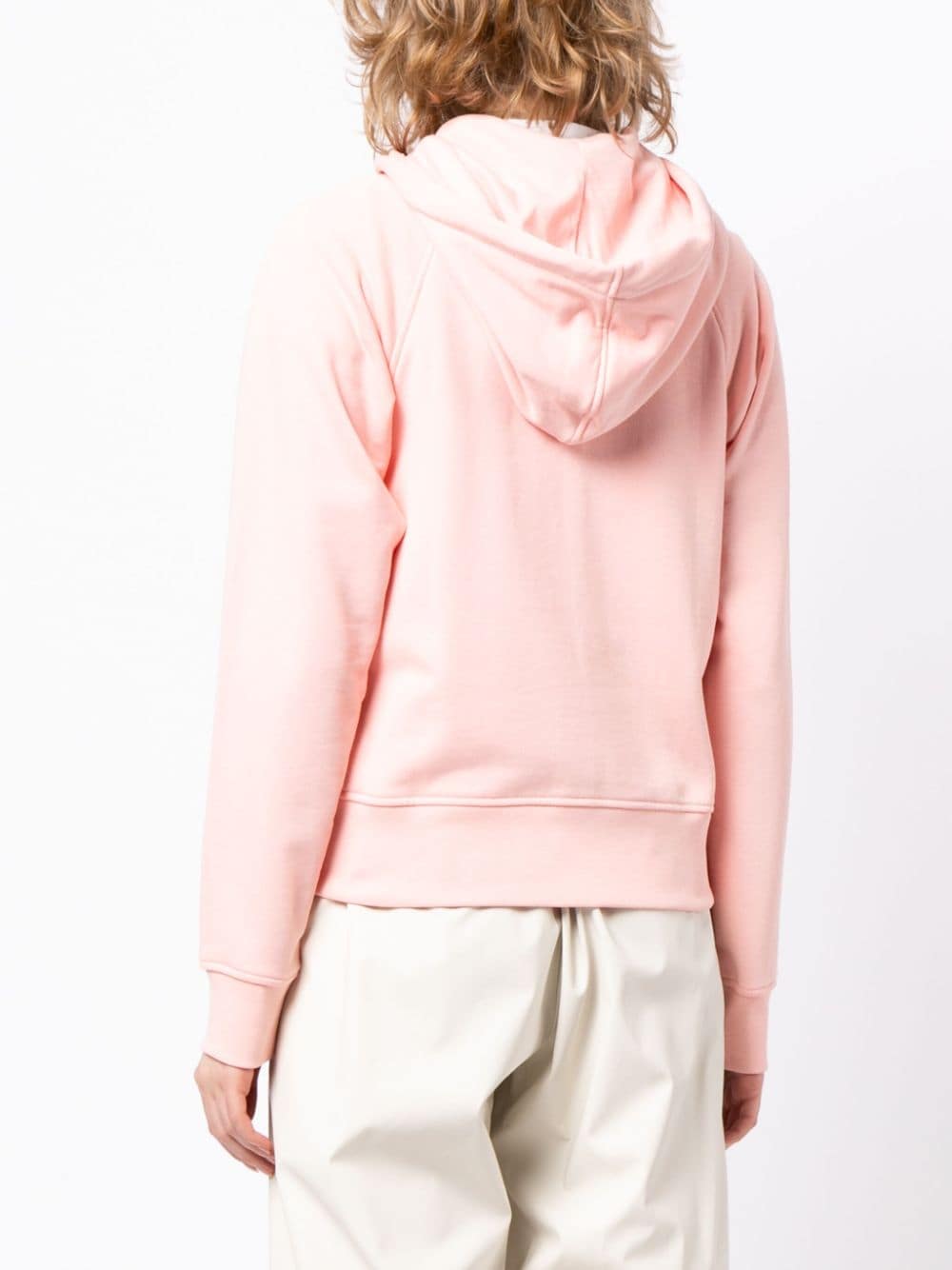 Shop Lacoste Logo-patch Zipped Hoodie In Pink