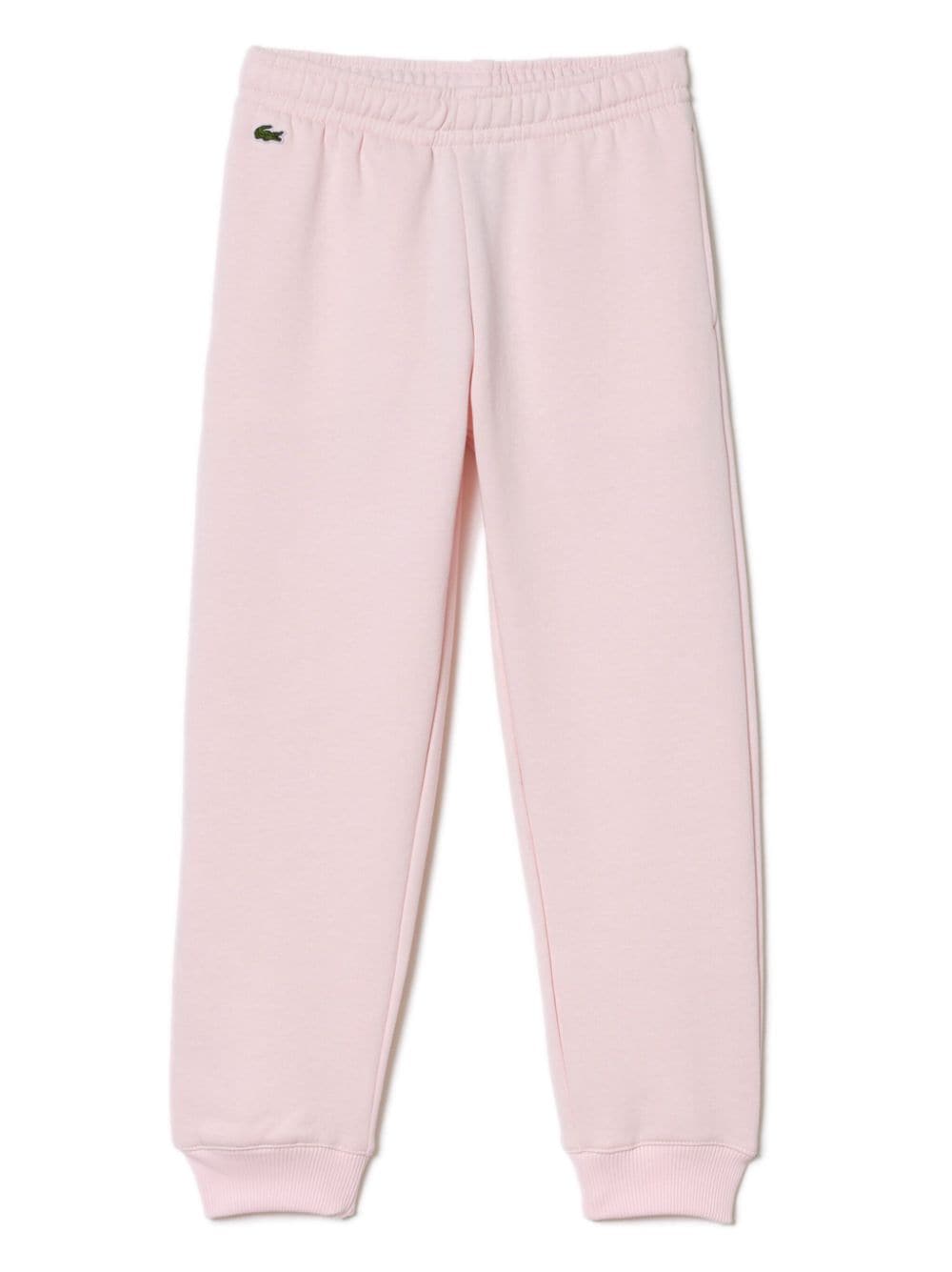 Lacoste Kids' Logo-embroidered Cotton Track Trousers In Pink