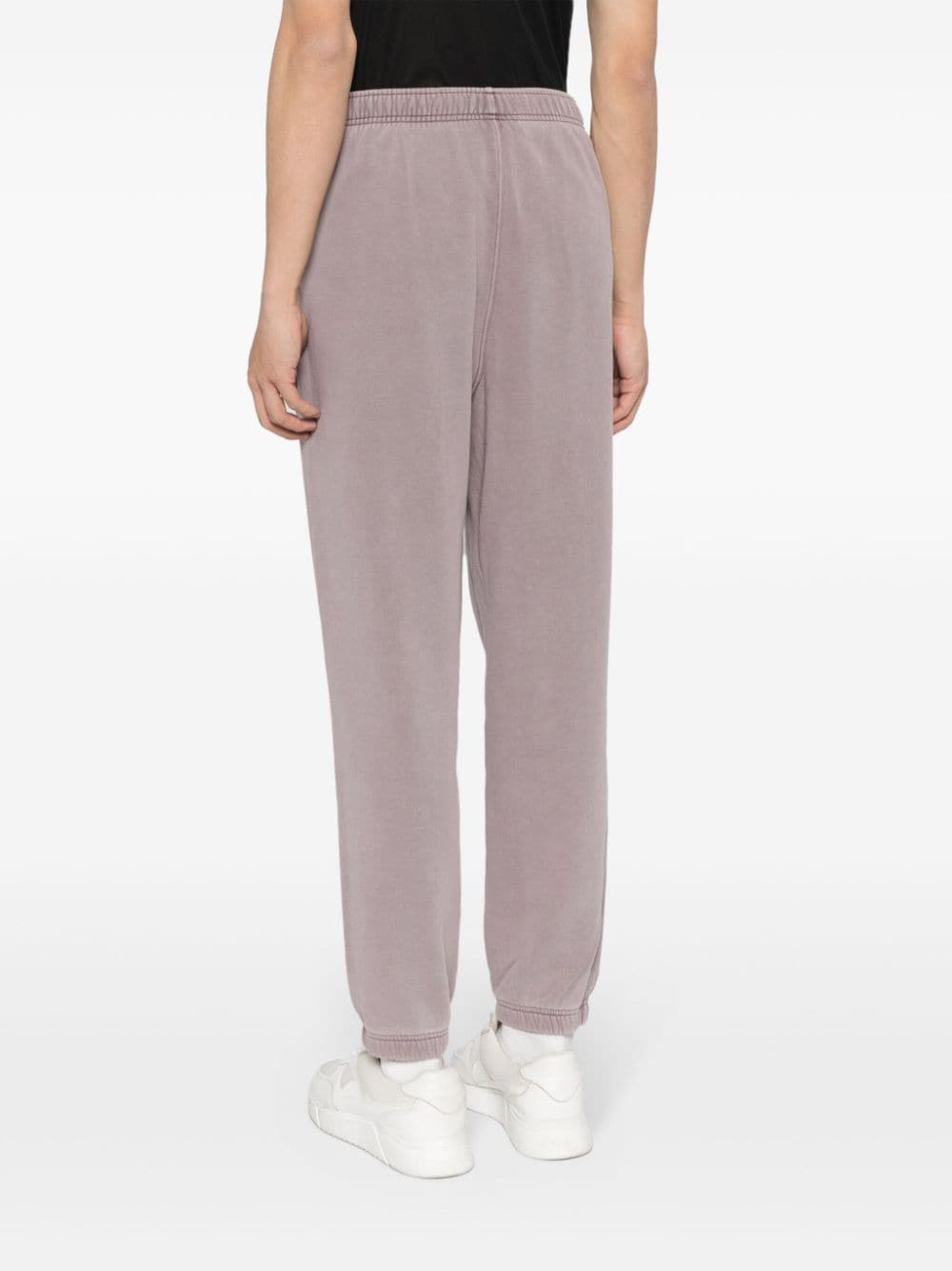 Shop Lacoste Tapered Cotton Track Pants In Purple