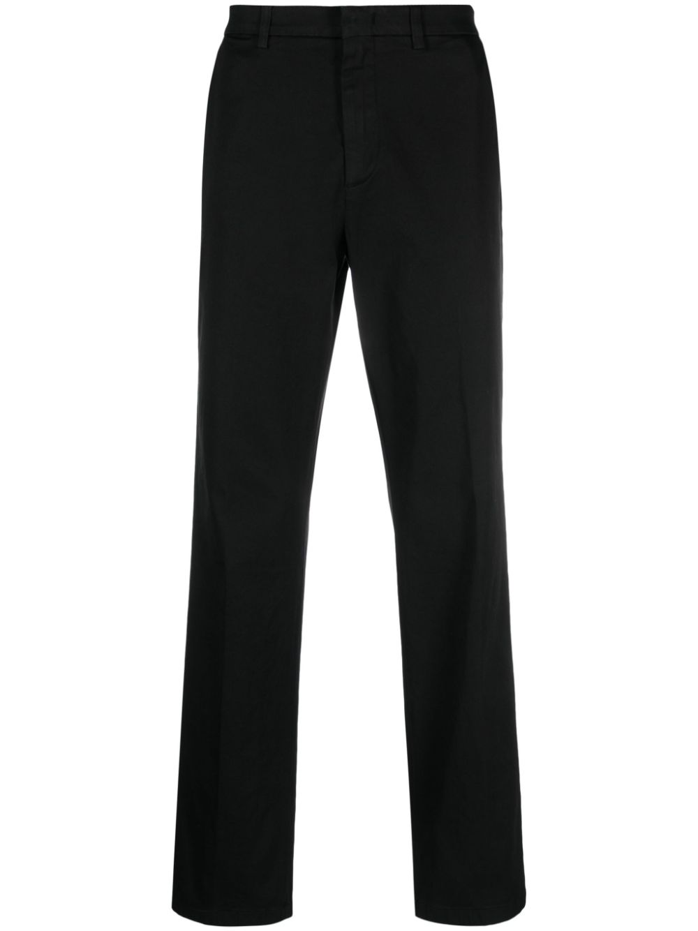 Department 5 cotton straight-leg trousers - Black