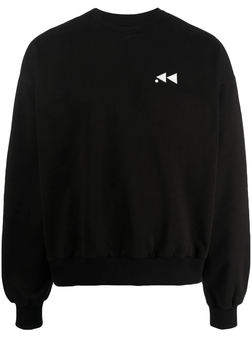 Throwback. Sweater met logoprint Zwart