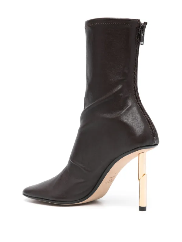 ショートブーツ・ブーティ LANVIN 'Sequence' ankle boots Brown Lanvin Sequence 95mm Leather Ankle Boots | Brown | FARFETCH
