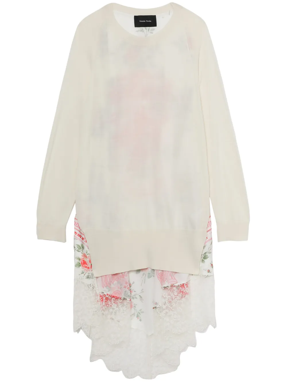 Simone Rocha Asymmetrische top Wit