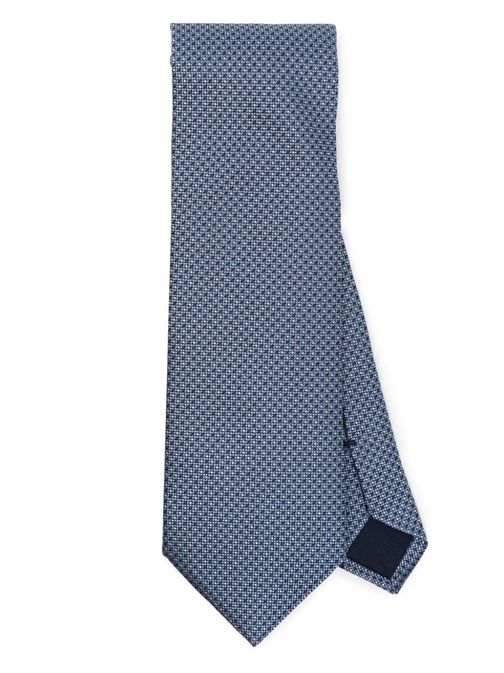 Corneliani Patterned-jacquard Silk Tie In Blue