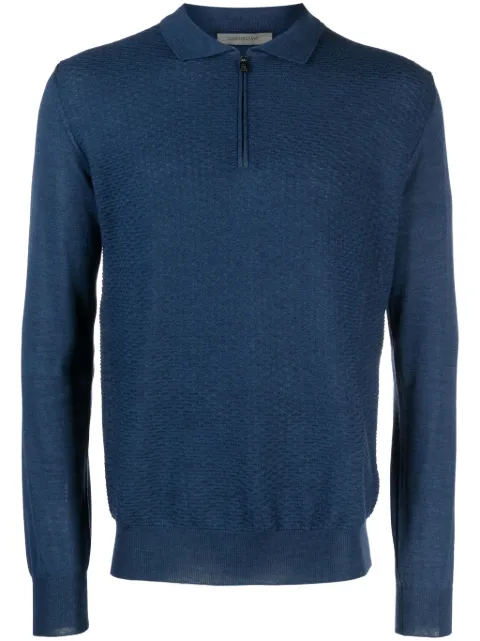 Corneliani playera tipo polo de tejido fino