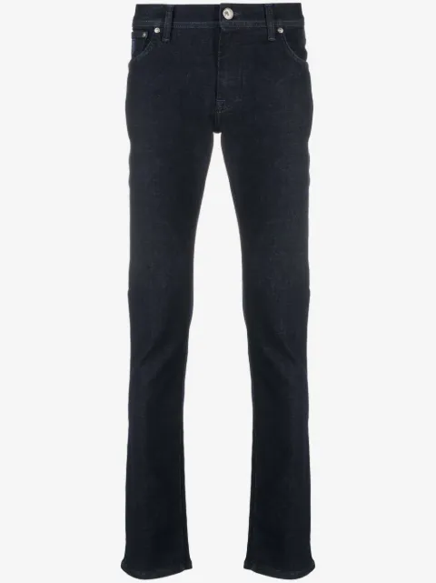 Corneliani logo-appliqué straight-leg jeans 
