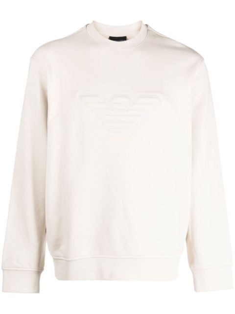 Emporio Armani logo-embossed cotton sweatshirt Men