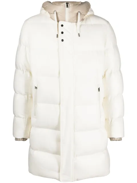 Herno abrigo con capucha y cordones