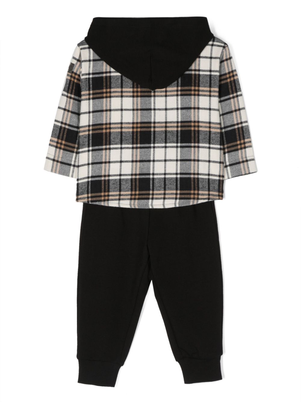 Il Gufo plaid-check flannel trouser set - Zwart
