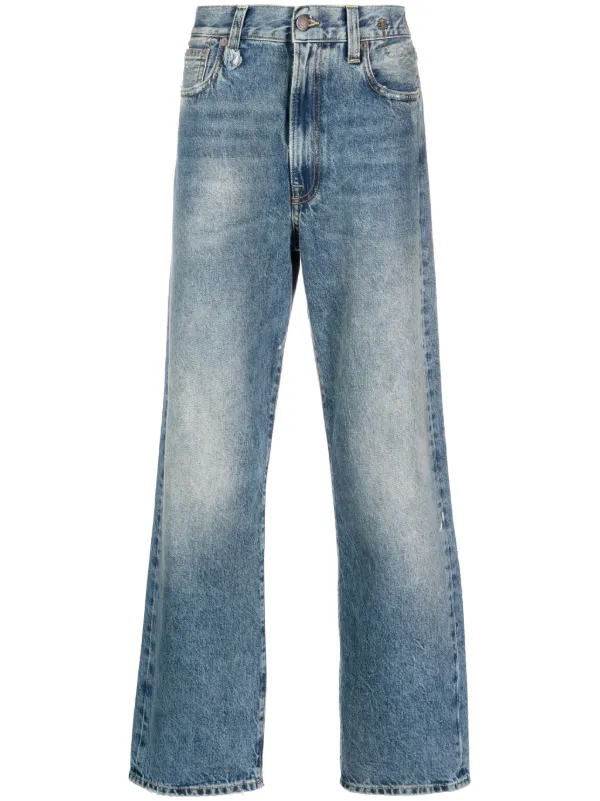Distressed straight deals leg jeans