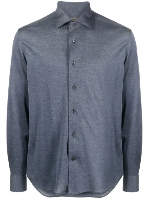 Corneliani cutaway-collar cotton shirt 