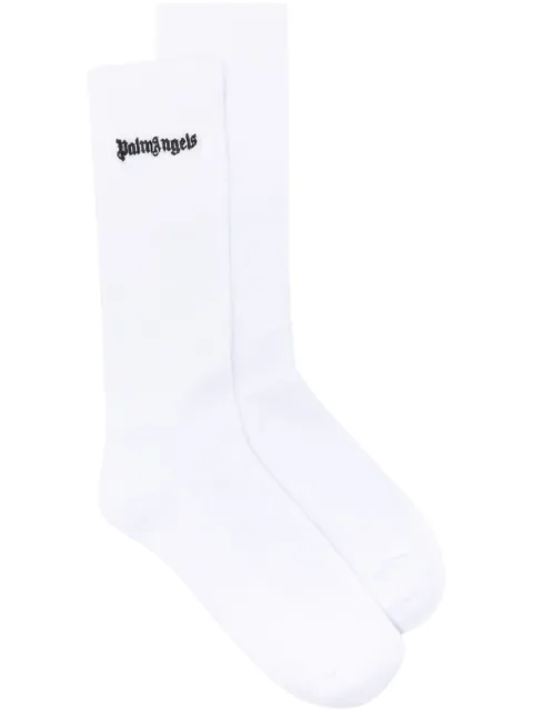 Palm Angels logo-embroidered cotton-blend socks
