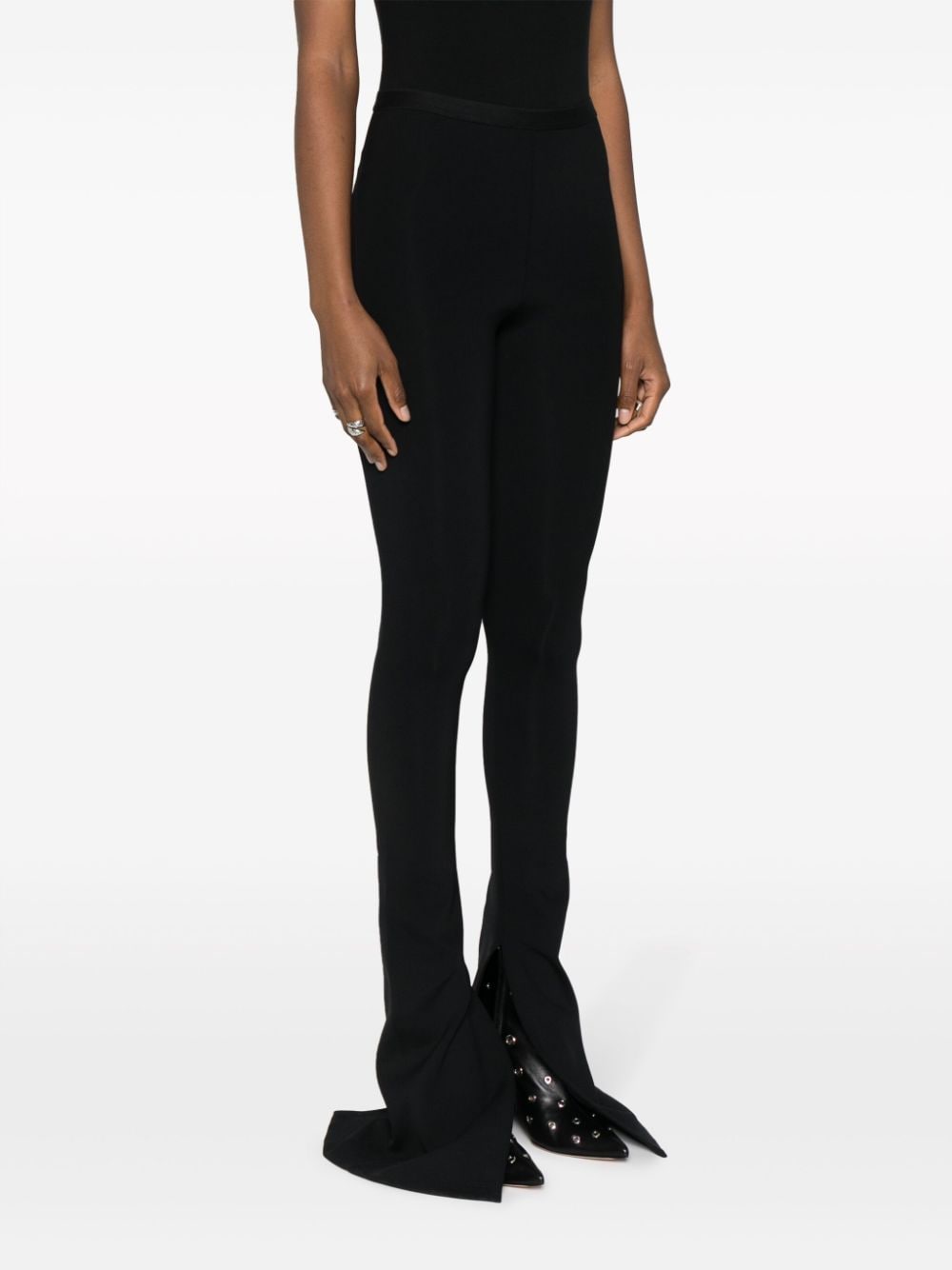 Shop Rick Owens High-waist Bootcut Trousers In Black