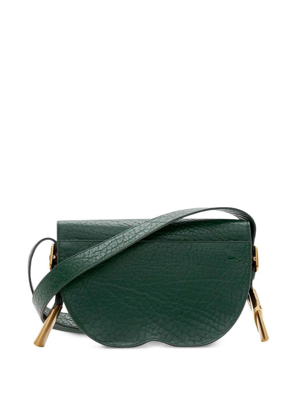 Shop Burberry Chess Leather Satchel Bag In Green