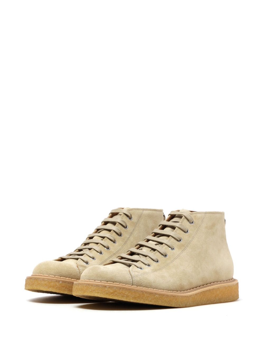 Shop George Cox Monkey Lace-up Suede Boots In Nude