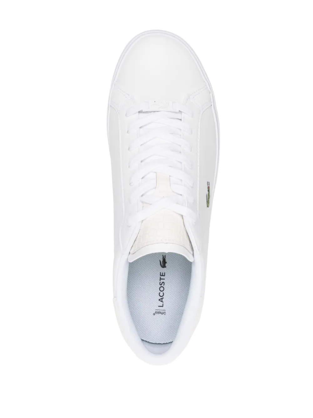 Lacoste Powercourt leren sneakers Wit