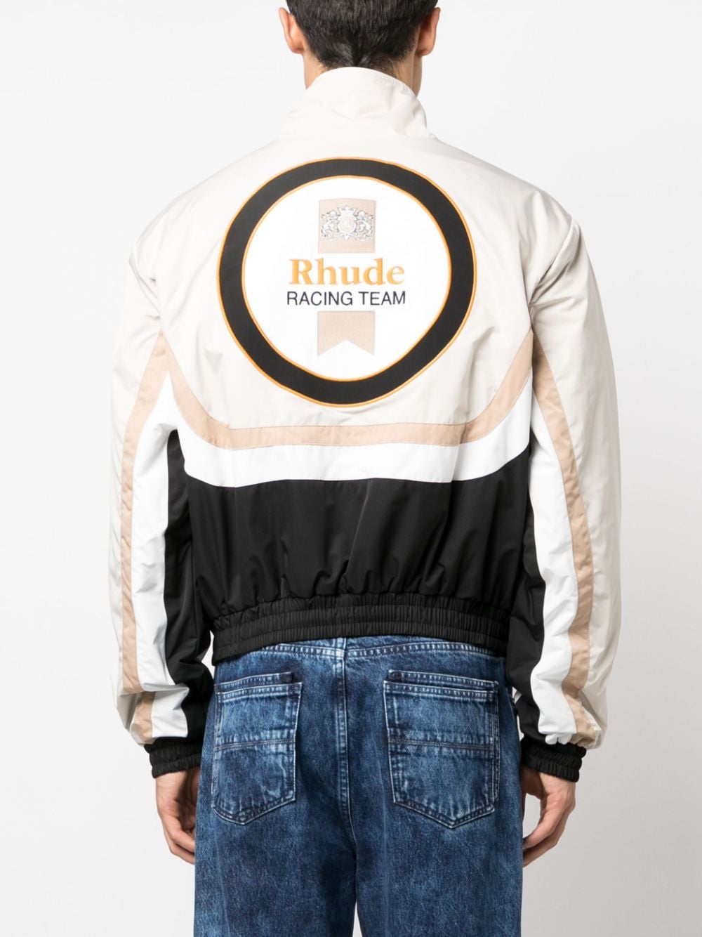 Shop Rhude Yachting Bomber Jacket In Neutrals