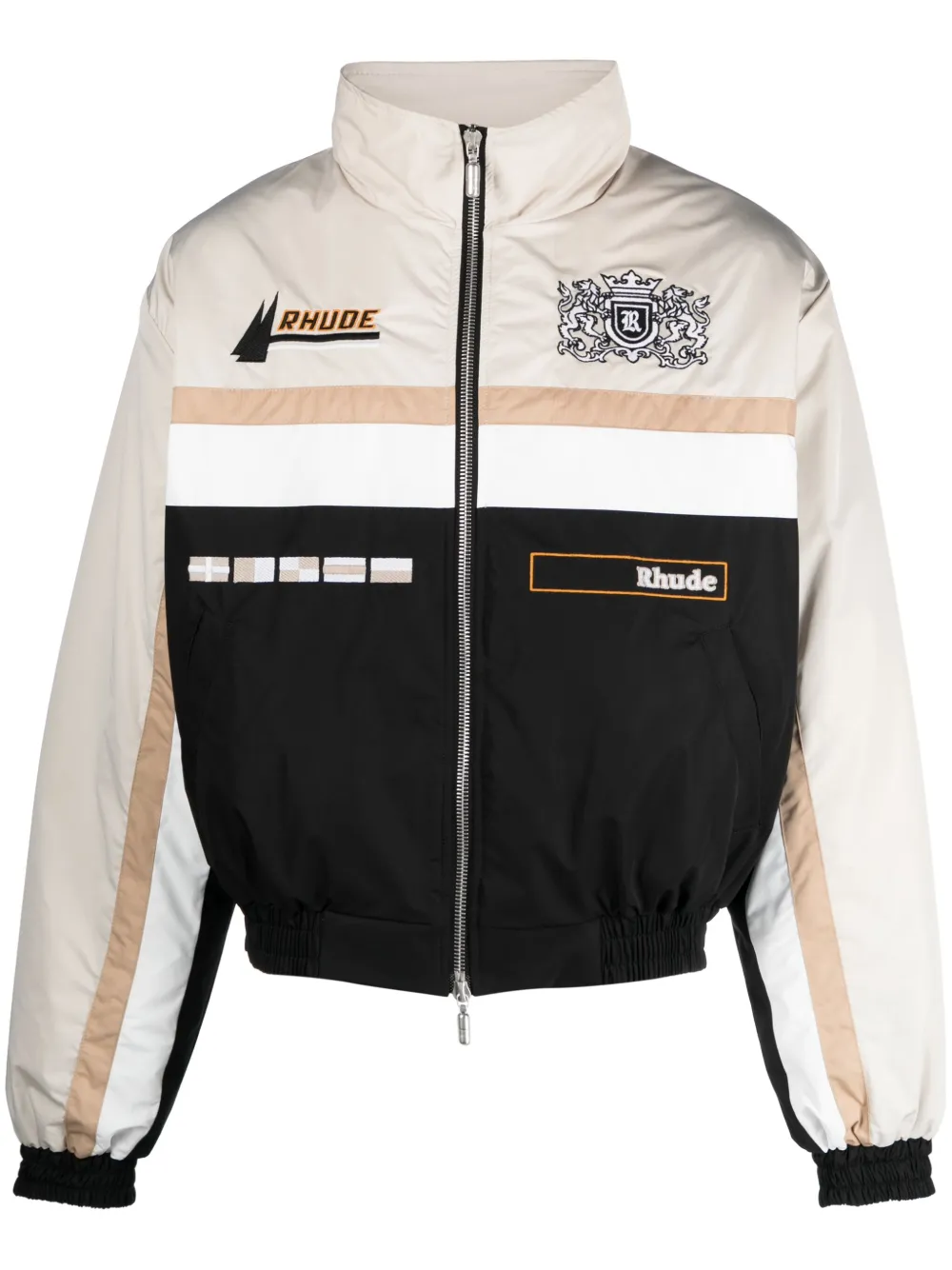 Shop Rhude Yachting Bomber Jacket In Neutrals