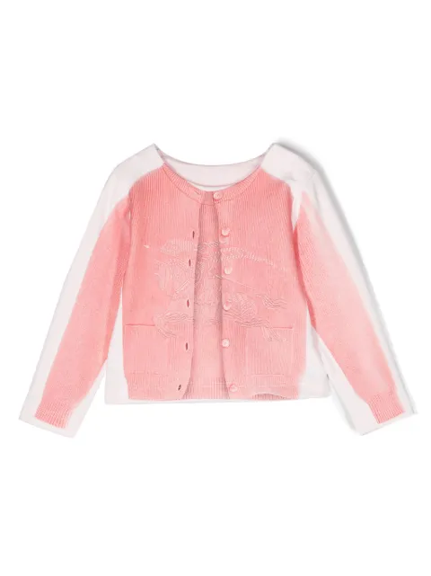 Burberry Kids Equestrian Knight-motif cotton cardigan