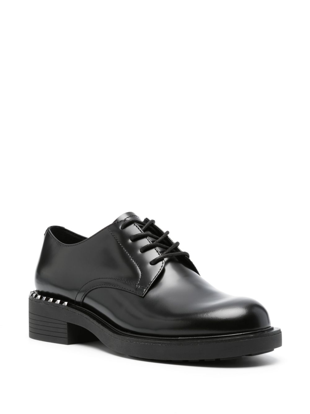 Ash stud-detail leather Oxfords - Zwart