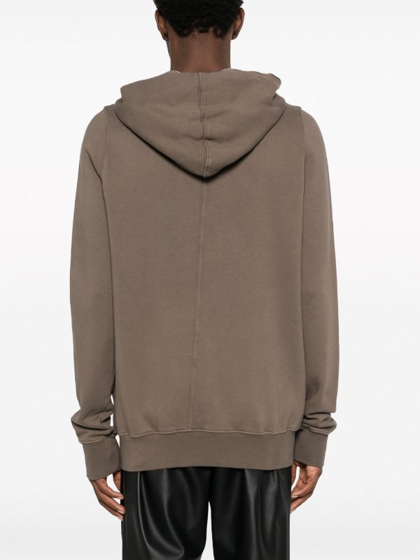 uca商品一覧Rick Owens DRKSHDW レザー切り替えジップアップスウェット