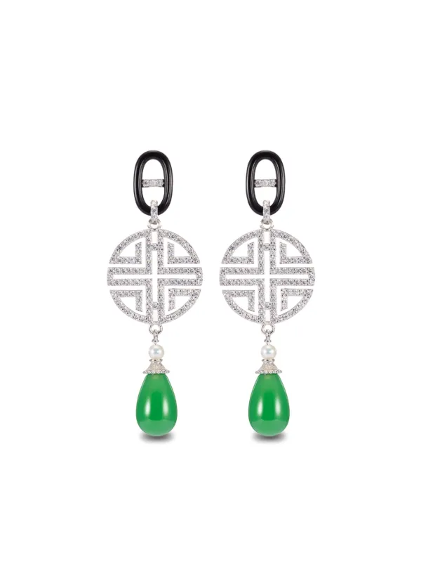 クリスタル ピアス シルバートーン Shanghai Tang クリスタル ピアス | シルバートーン | FARFETCH JP