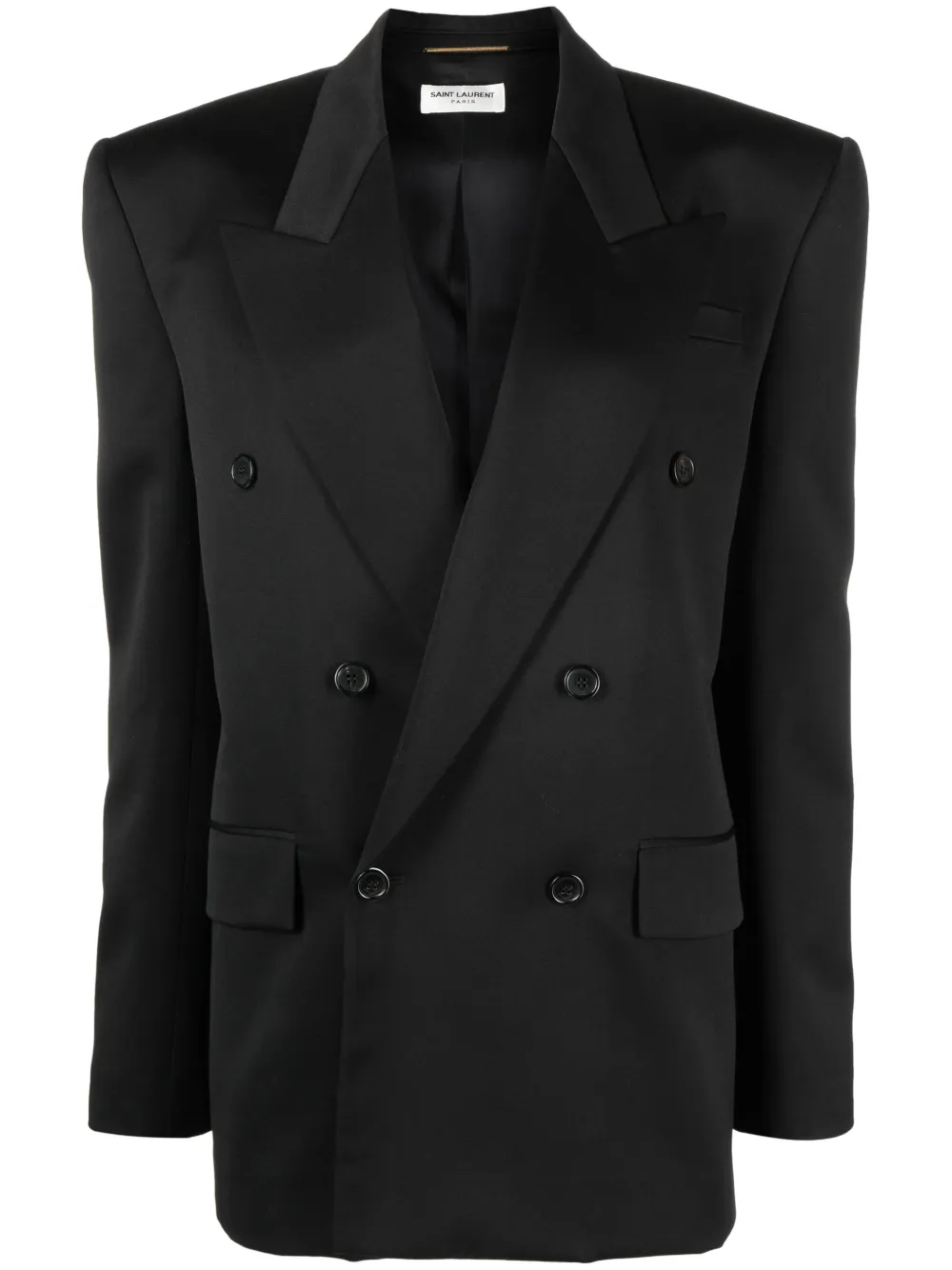 Saint Laurent Doppelreihiger Blazer - Schwarz