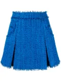 Balmain pleated tweed miniskirt - Blue