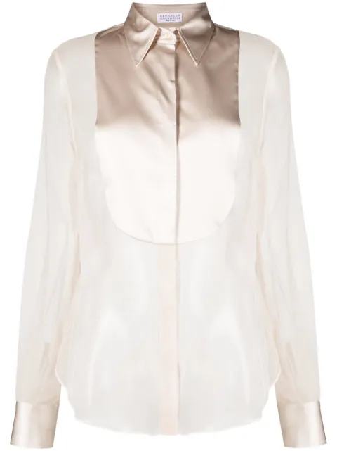 Brunello Cucinelli sheer silk shirt