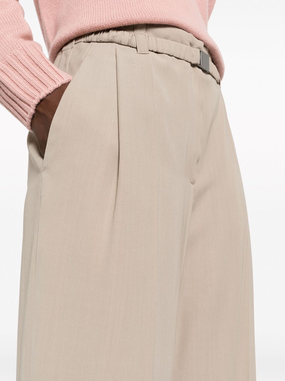 Brunello Cucinelli belted pleated straight-leg trousers Women