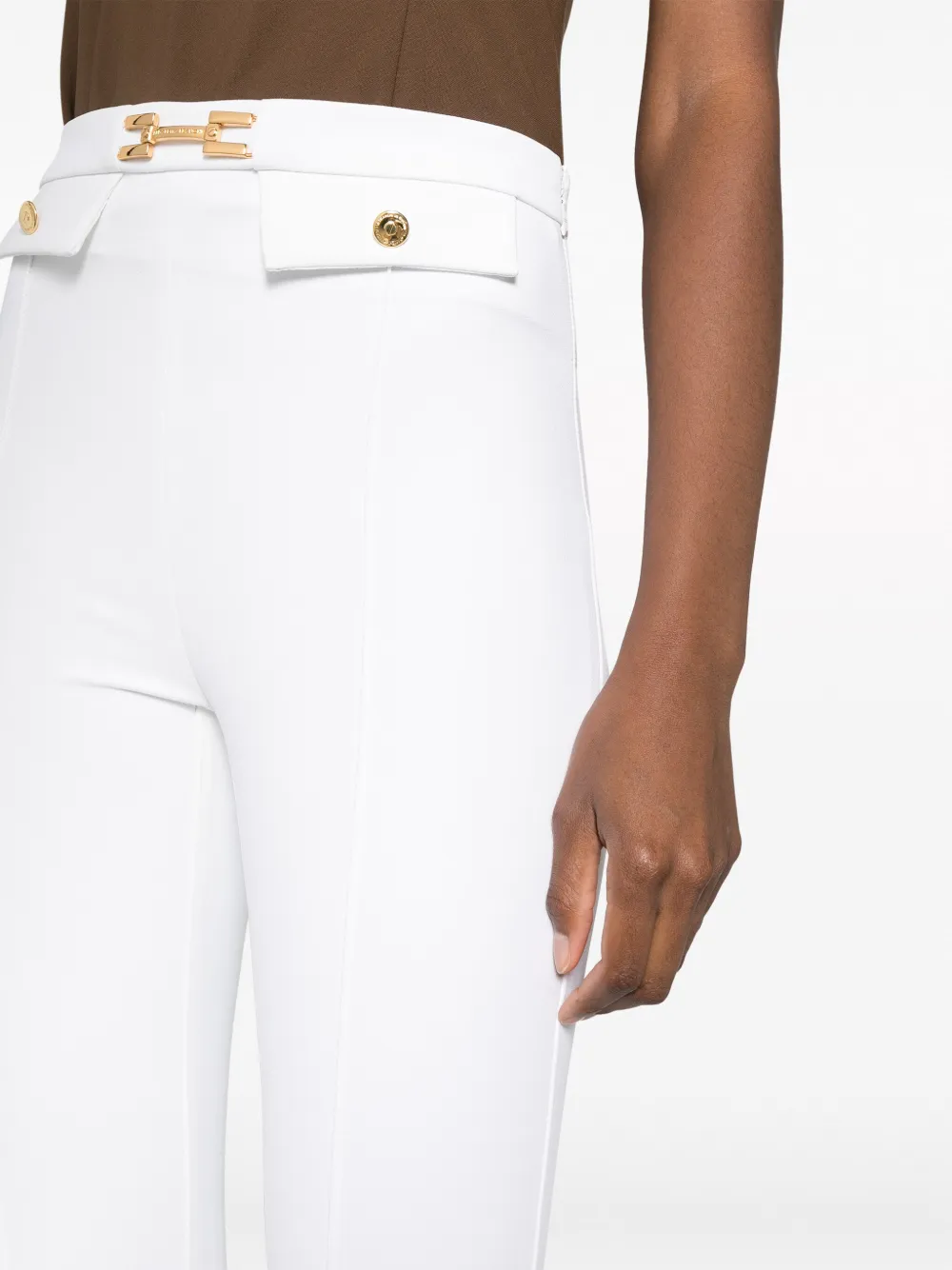 Elisabetta Franchi Cropped broek Wit