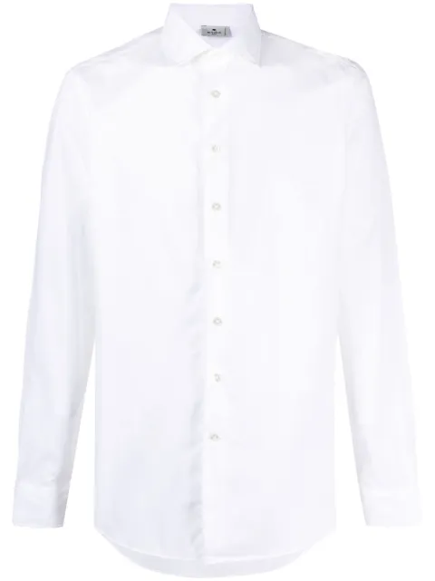 ETRO striped pointed-collar cotton shirt
