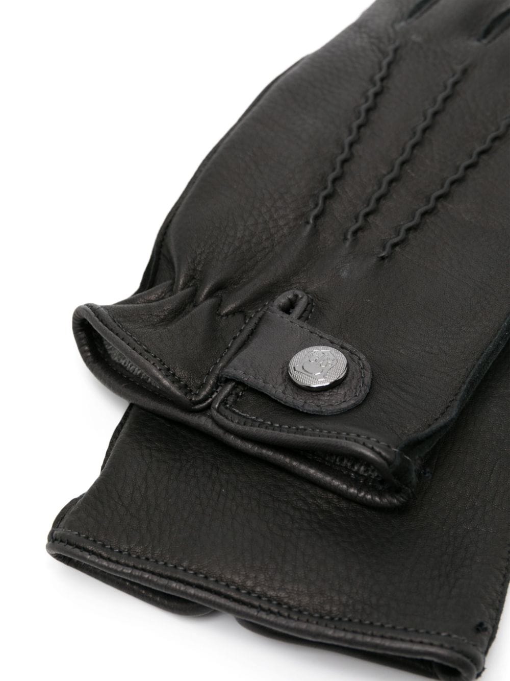 Corneliani Leren portemonnee met polsband Zwart