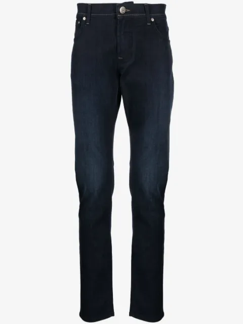 Corneliani 로고 자수 스트레이트 진