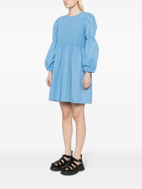 GANNI smock puff-sleeve dress F8521 - 2